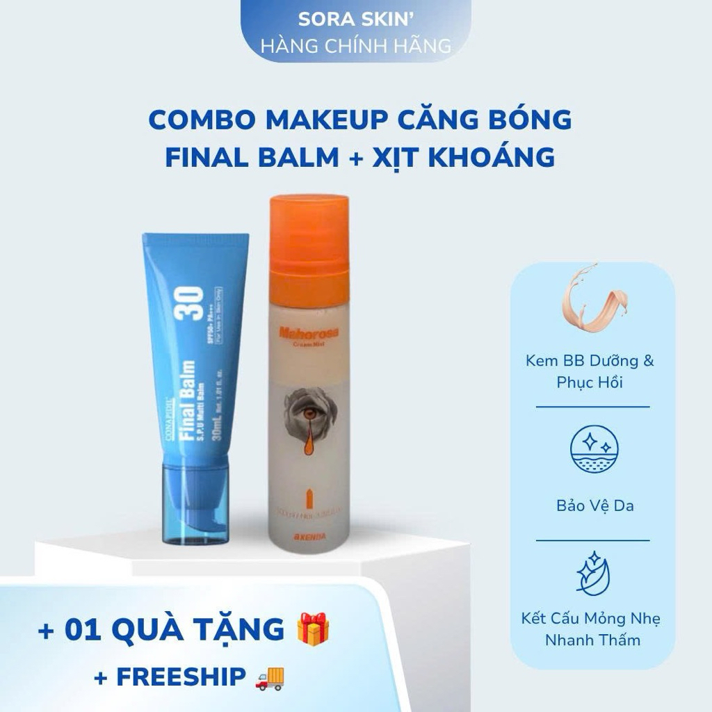 Combo Makeup Phục Hồi Đa  Năng Final balm + Xịt Maharosa | Soraskin Hàng Chính Hãng