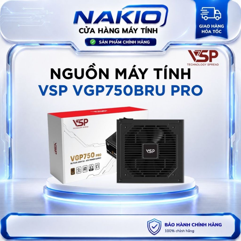 Bộ Nguồn VSP VGP750BRU Pro - 80PLUS Bronze 230V EU