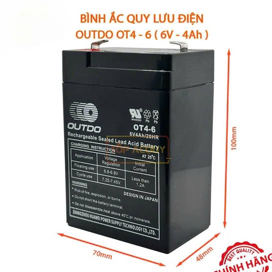[Hỏa tốc] Ắc quy chì khô 6V4AH; 6V5.5AH dùng cho xe điện trẻ em, quạt tích điện, UPS| Có thể sạc lại