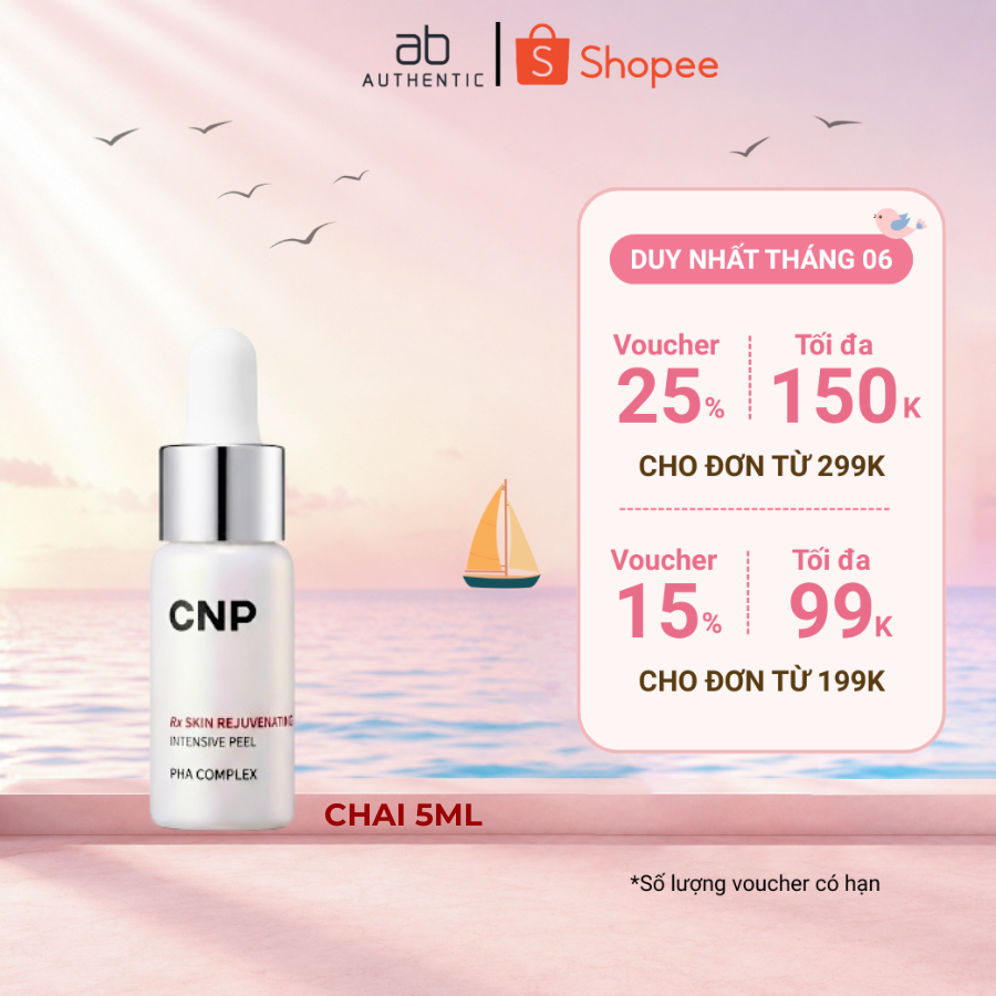 [Top 1 bán chạy] Lọ Peel tẩy da chết tái tạo da chuyên sâu CNP Rx Skin Rejuvenating Intensive Peel 5ml - AB Authentic
