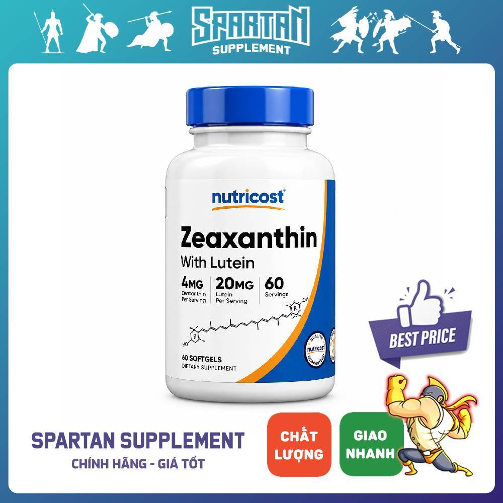 Nutricost Zeaxanthin 4mg With Lutein 20mg Thực Phẩm Bổ Sung Nhập Khẩu