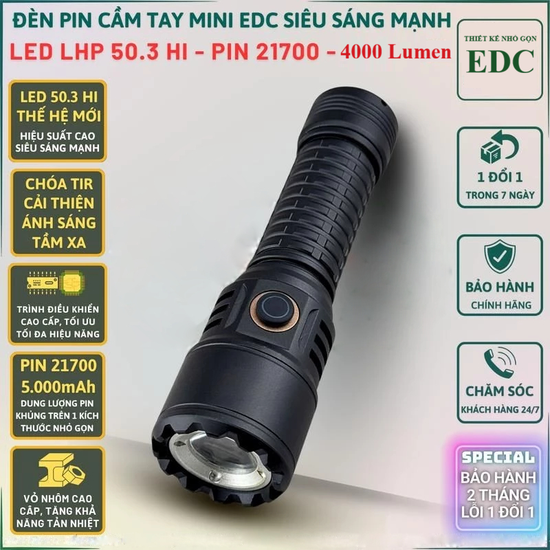 Đèn pin cầm tay mini siêu sáng mạnh MAX STAR S32 PRO 3200lumen pin 21700 dung lượng cao sạc TYPE-C L