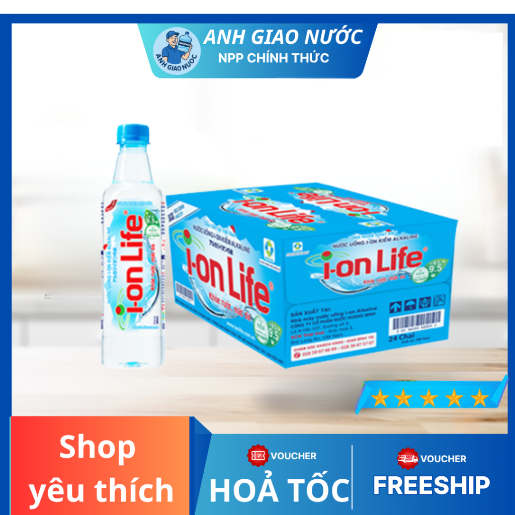 [ Hoả tốc ] Nước Ion Life 330ml Lốc/Thùng - Nước Kiềm Thiên Nhiên Đóng Chai Dễ Mang Theo
