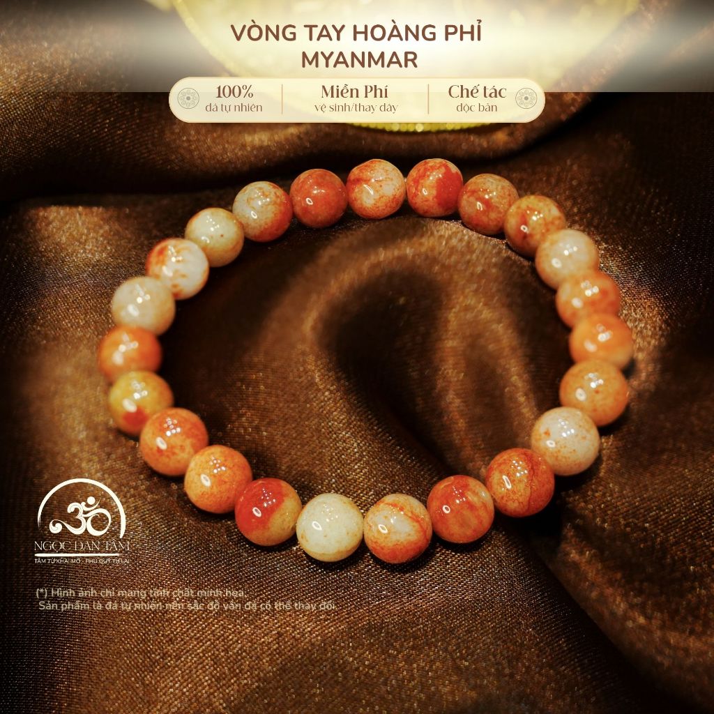 Ngọc Đan Tâm - Vòng Tay Hoàng Phỉ Myanmar (LIULAB 223394)