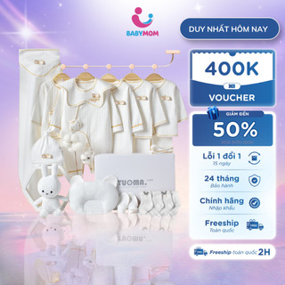 Set quà sơ sinh TUOMA KID 16CT quần áo sơ sinh cho bé, quà tặng đầy tháng, hộp quà cao cấp