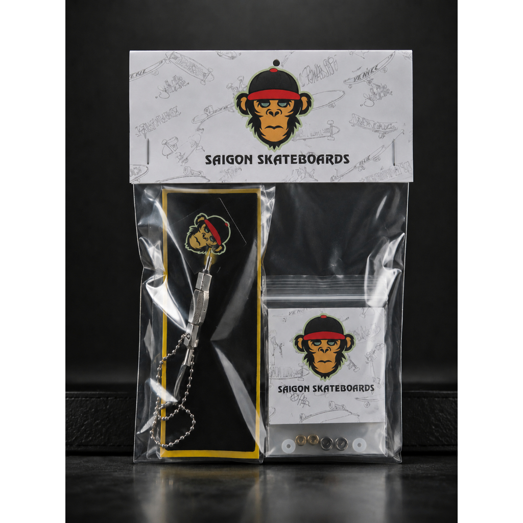 Premium Combo Fingerboard Accessories Set - Foam + Metal Tool + Cosa Nostra Spring-loaded Bushing