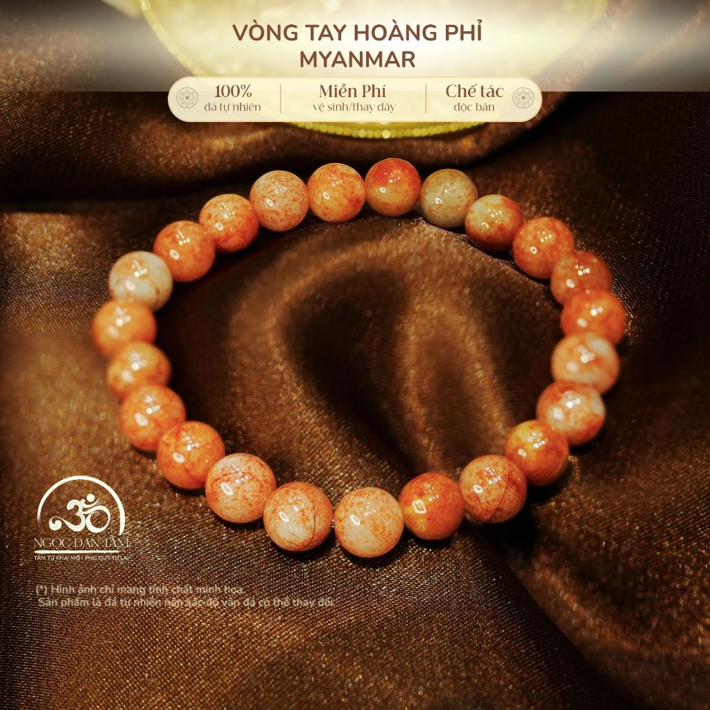 Ngọc Đan Tâm - Vòng Tay Hoàng Phỉ Myanmar (LIULAB 398322)