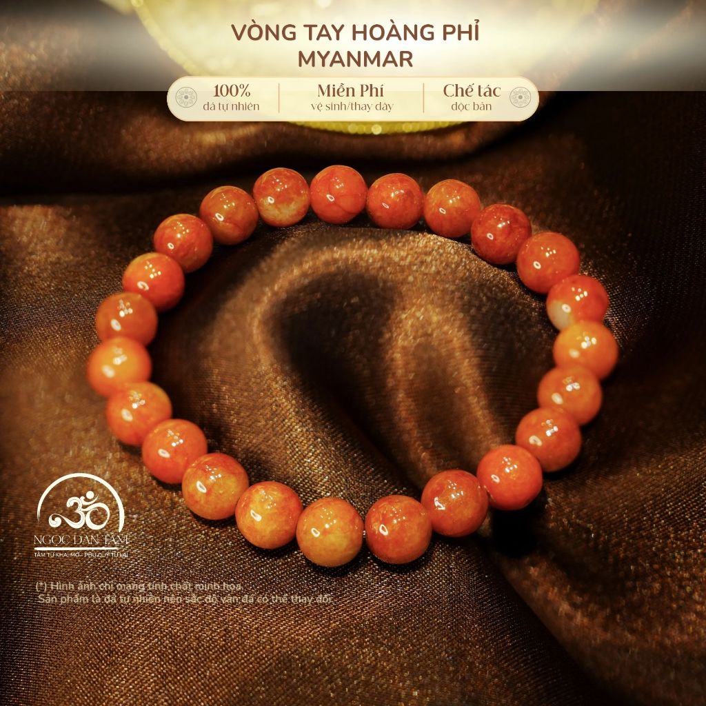 Ngọc Đan Tâm - Vòng Tay Hoàng Phỉ Myanmar (LIULAB 398325)