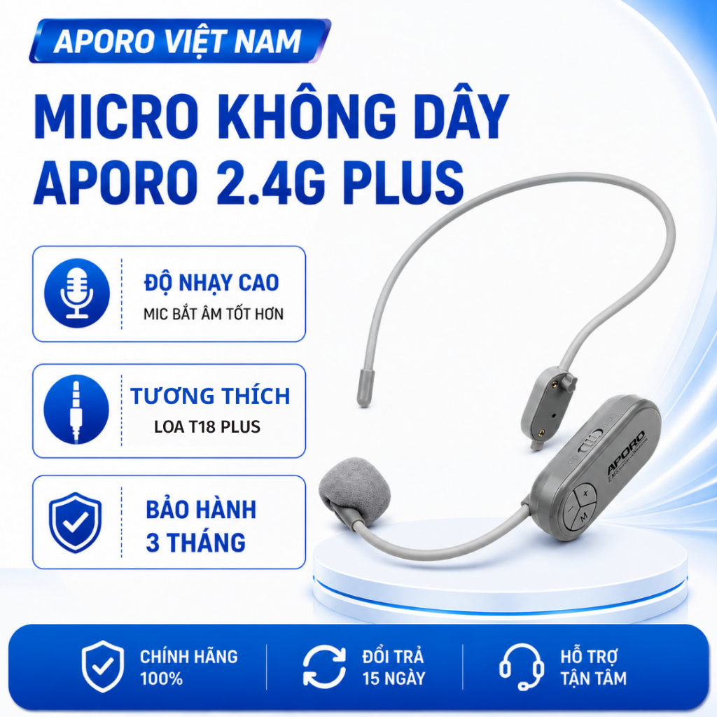 Micro không dây Aporo 2.4G dành cho các dòng máy T18 2.4G Plus
