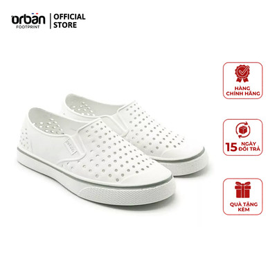 Giày Lười Unisex URBAN FOOTPRINT Eva Phylon D2201 Trắng Lé Ghi