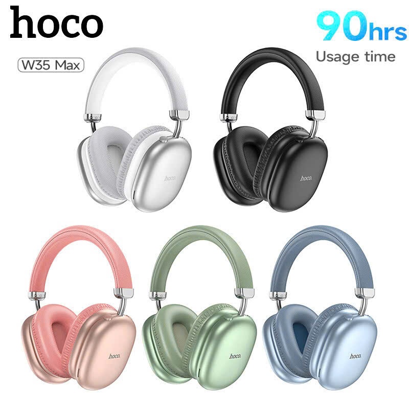 Tai Nghe Chụp Tai Hoco W35 Max Bluetooth V5.3, Kiểu Dáng Sang Trọng, Chống Ồn, Chống Thấm Nước