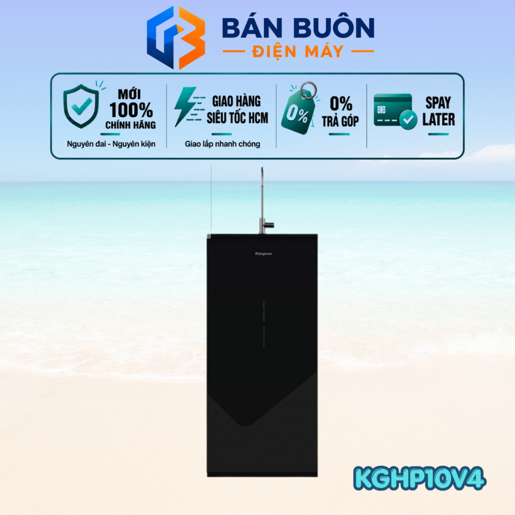 KGHP10V4 Máy lọc nước Kangaroo Hydrogen Infinity – 10 lõi lọc, thiết kế kính tràn viền KGHP10V4
