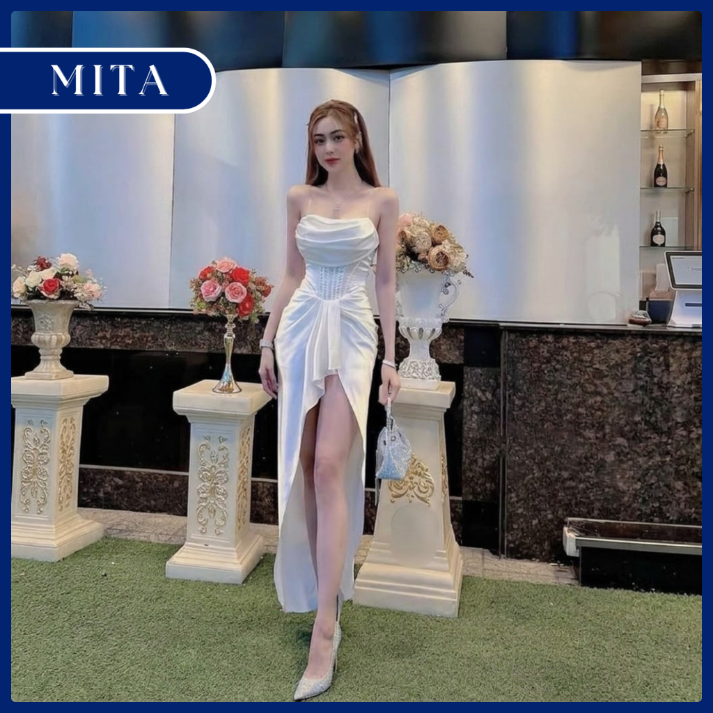 Đầm body đuôi tôm xẻ tà kèm quần sành điệu-J22-mita.hottrend