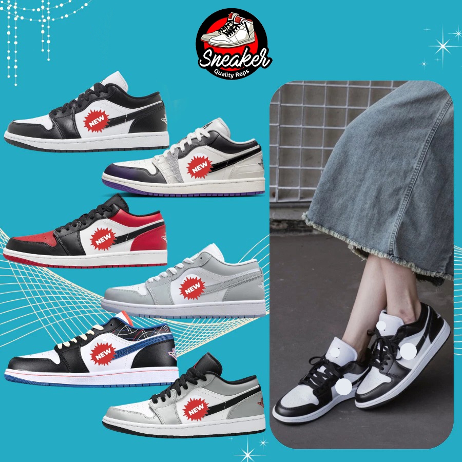 Giày Thể Thao Nam Nữ Cổ Thấp, Giày Sneaker JD1 Low Bản Cao Cấp Full Box + Hộp Carton Chống Sốc