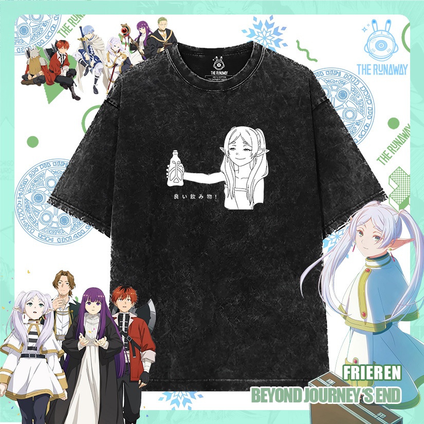 Áo phông Frieren: Beyond Journey's End Collection Cotton 100% cho Nữ / Nam by The Runaway