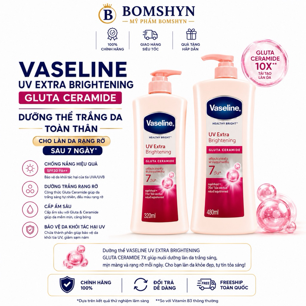 Dưỡng thể trắng da Vaseline 70x Thái Lan: Có đáng mua?