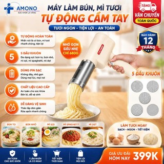 Máy Làm Bún Cầm Tay AMONO , Mì Tươi Đa Năng Tự Động Dùng Pin Sạc