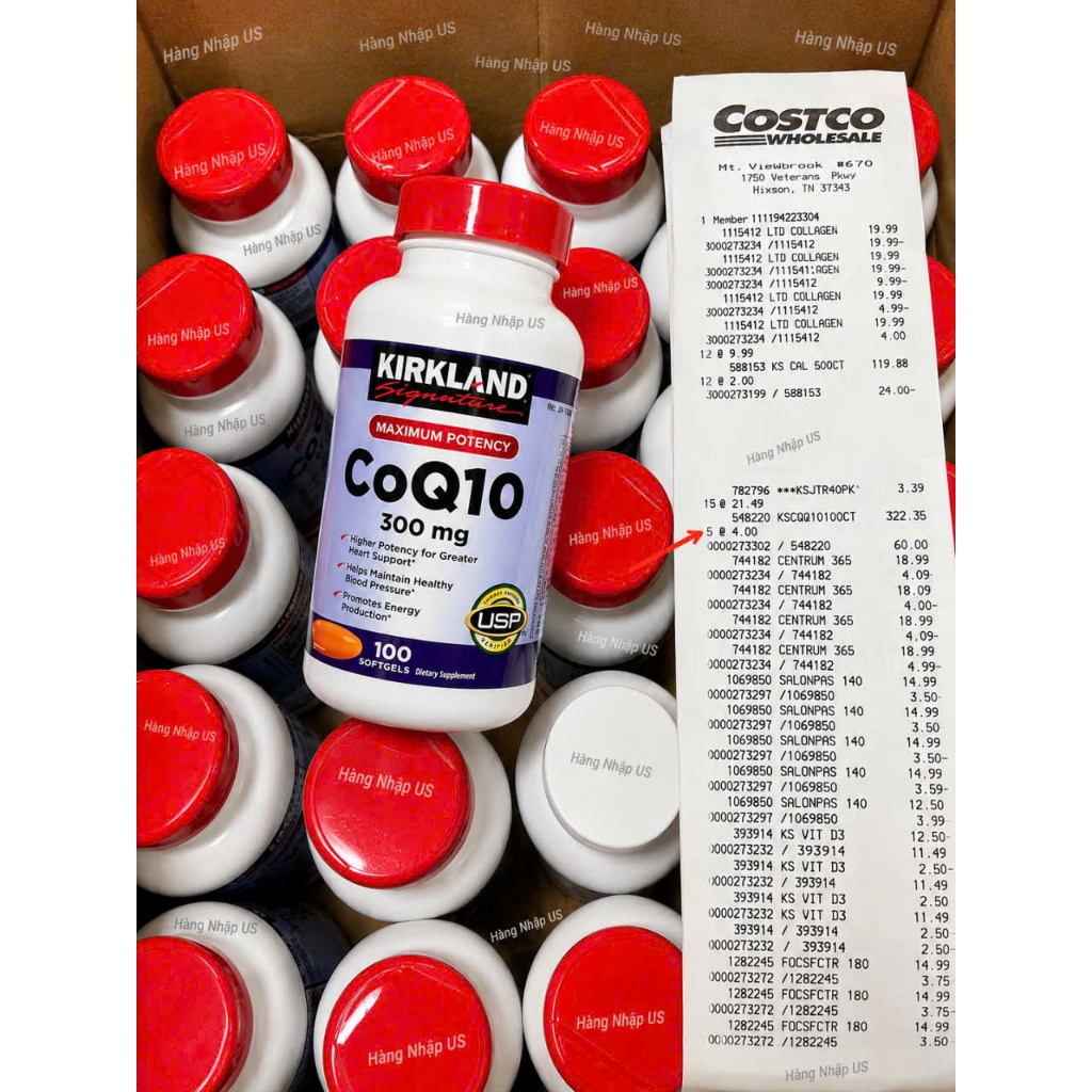 Viên CoQ10 300mg Kirkland chai 100 viên