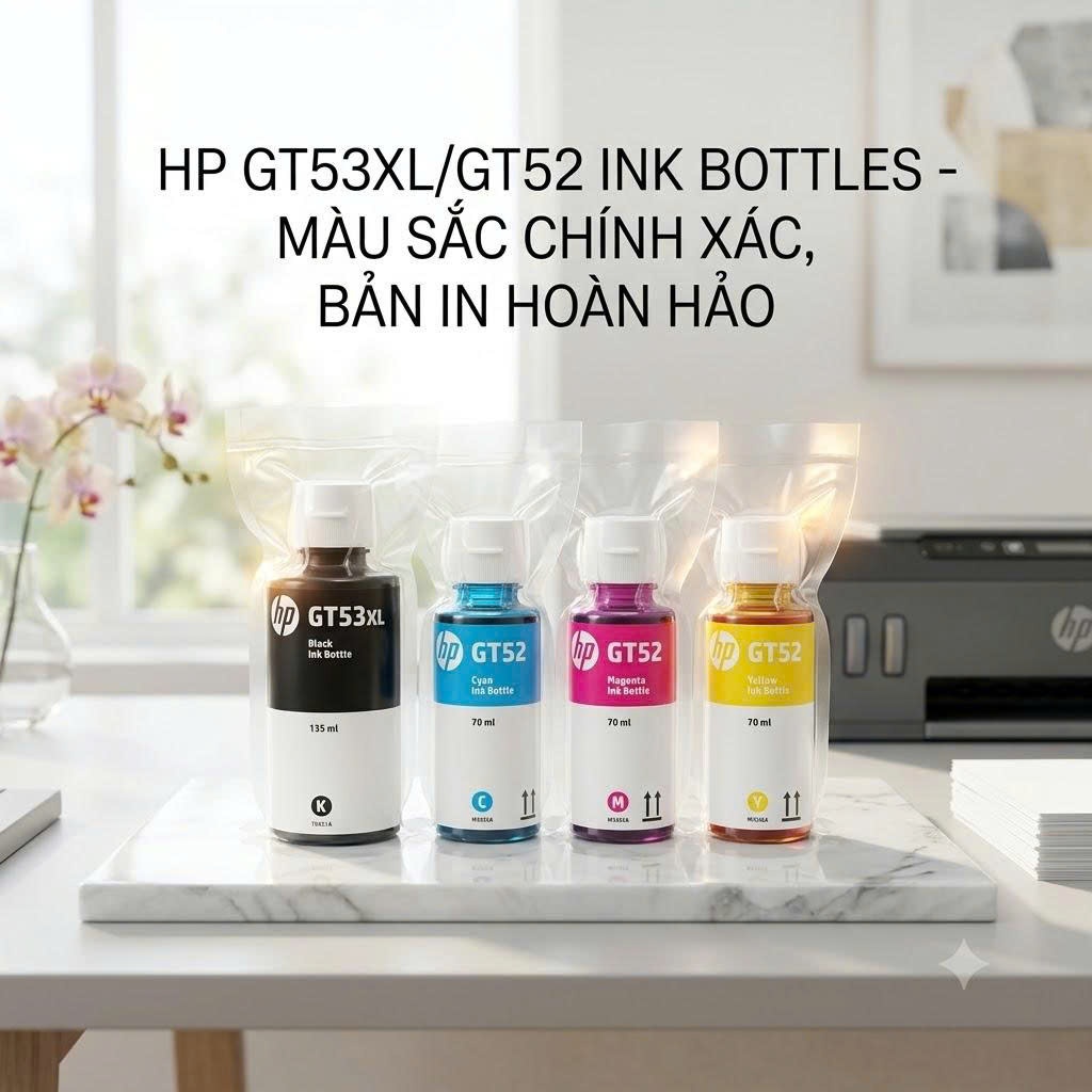 Mực HP GT53 GT52 GT51 Chính Hãng Bóc Máy Cho HP Ink Tank 115 315 415 Smart Tank 500 515 580 585 615 