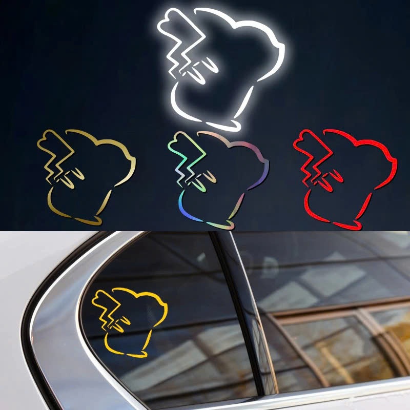 Tem Dán Logo Stiker hình Dán Pikachu Dán Thân Xe Hơi , Xe Máy , Nón Bảo Hiểm Lột Séal