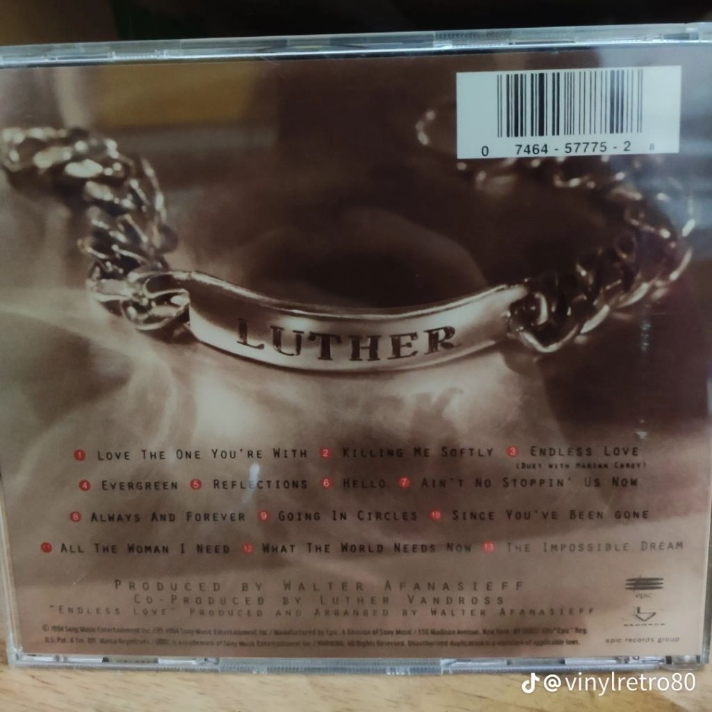CD nhạc "Songs" của nghệ sĩ Luther Vandross
