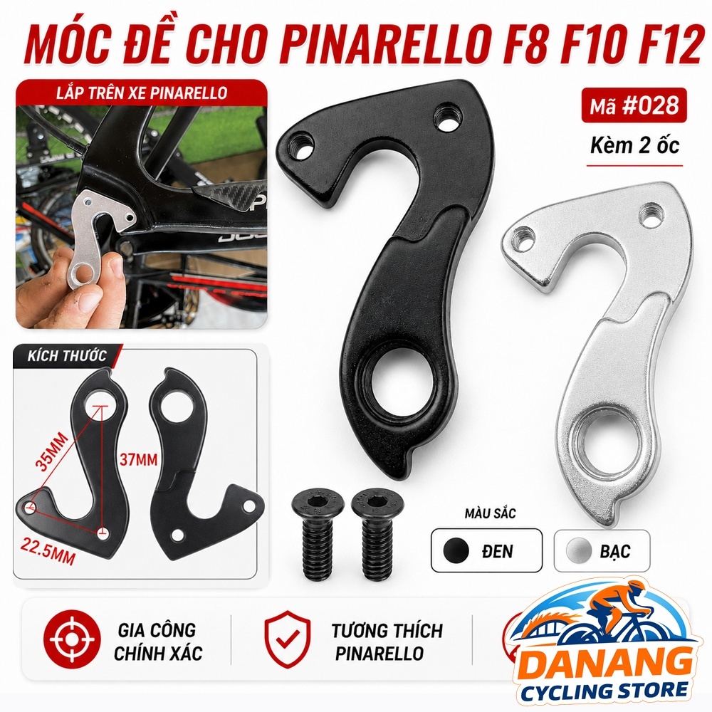 Móc Pas Củ Đề Xe Đạp Derailleur Hanger Cho Pinarello F8 F10 F12 – Nhôm CNC Bền Nhẹ, Chuẩn Fit Khung