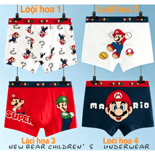 【Hot 】Hàng sẵn quần lót cotton bé trai, kháng khuẩn, mềm thoáng, 4-12 tuổi, mặc thoải mái cả ngày