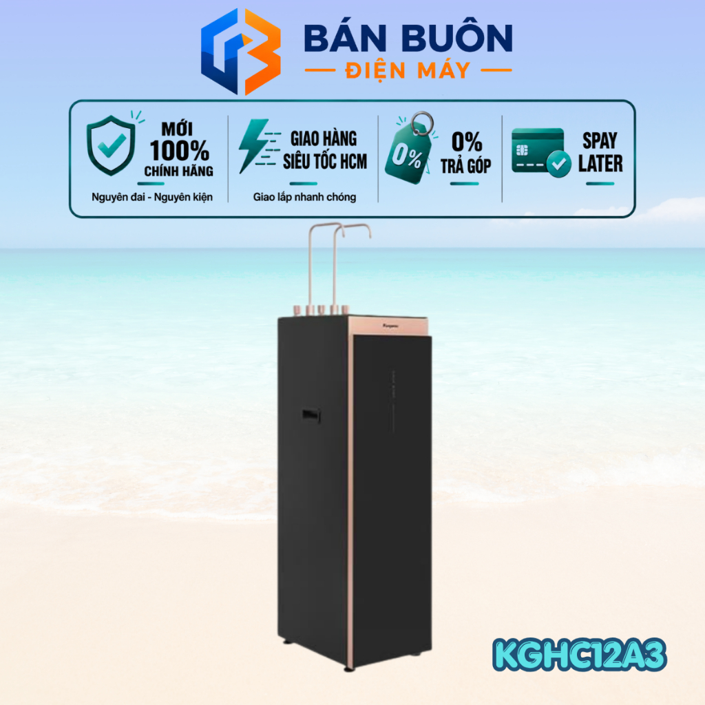 Máy lọc nước RO nóng nguội lạnh Hydrogen ion kiềm Kangaroo Sumire KGHC12A3 12 lõi | KGHC12A3