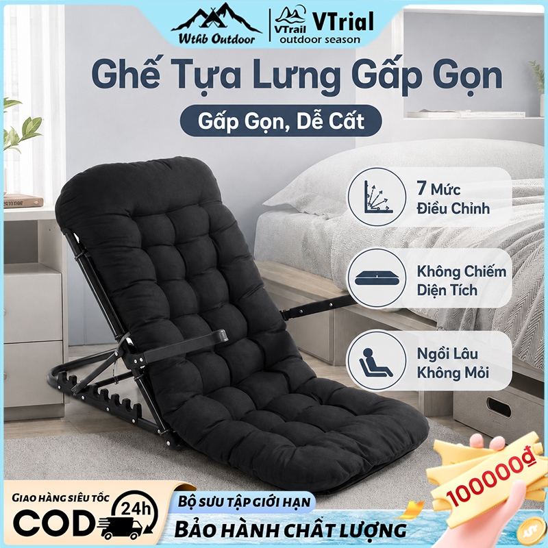 Ghế bệt tựa lưng có thể gấp gọn khung điều chỉnh êm ái bền bỉ, phù hợp cho…