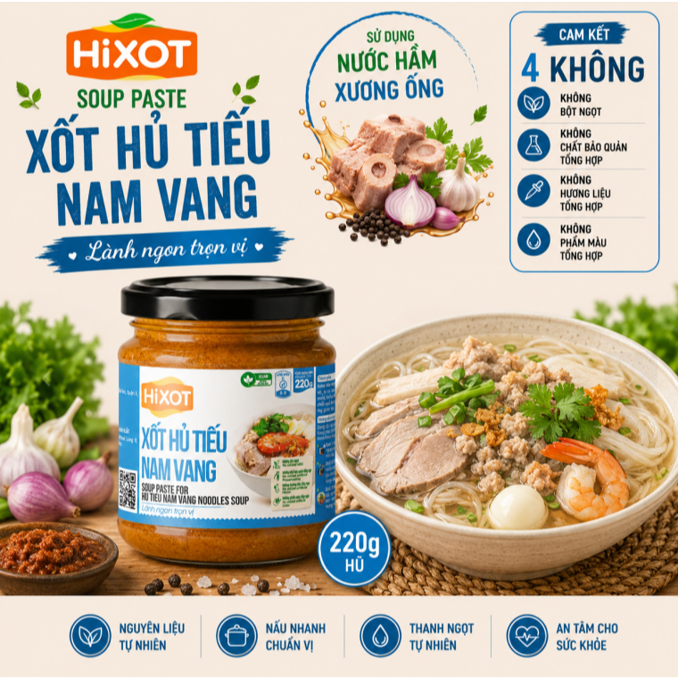 Sốt Gia Vị Hủ Tiếu Nam Vang HIXOT hũ 220gram