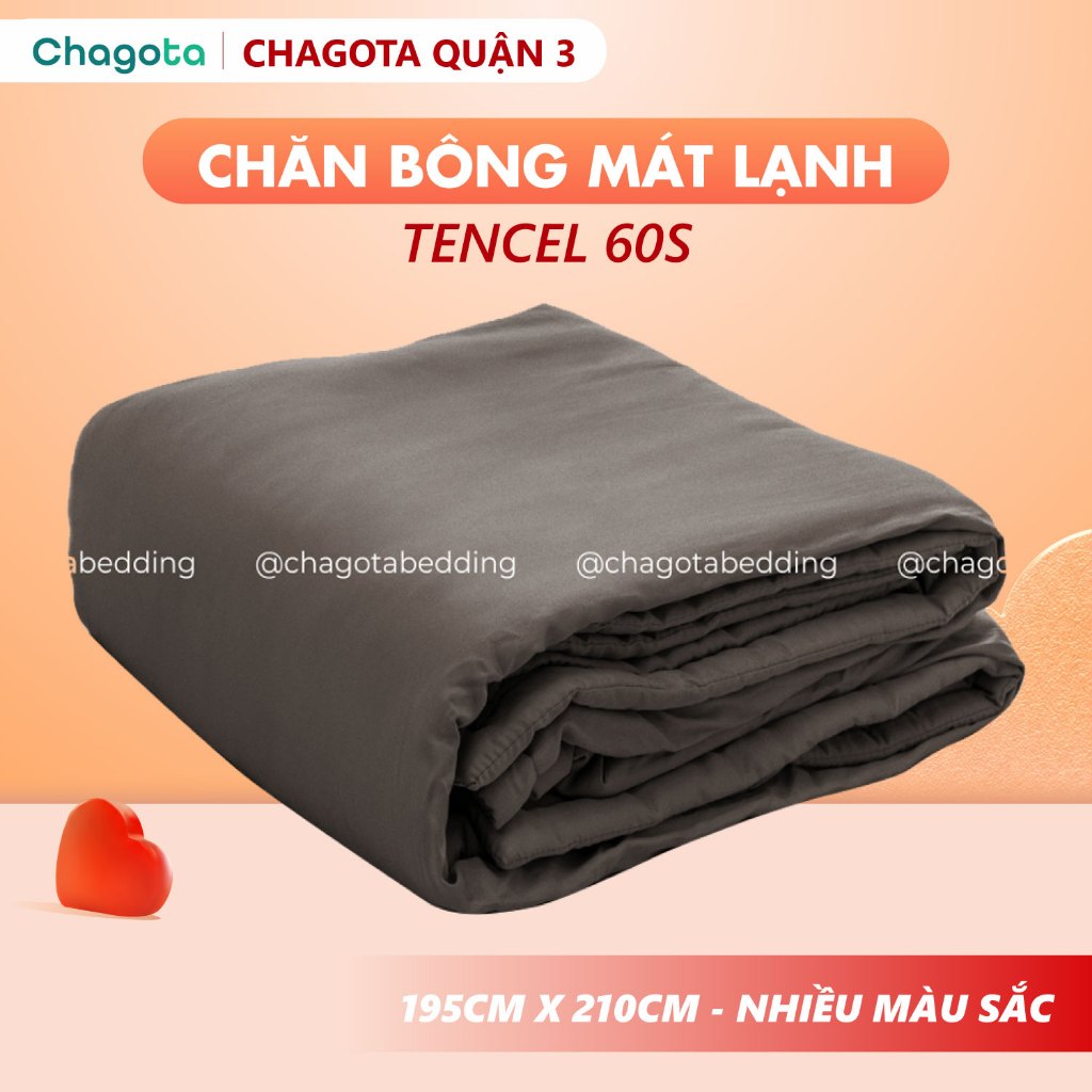 Chăn chần bông lụa Tencel 60s CHAGOTA, Chần Bông Microfiber Kháng Khuẩn, Vỏ Lụa Tencel 60S Thượng Hạ