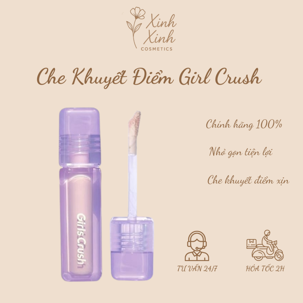 [GIRL CRUSH] Kem Làm sáng Che Khuyết Điểm Girl Cruh Matte Velvet Concealer 8g  - Xinh.Cosmetics