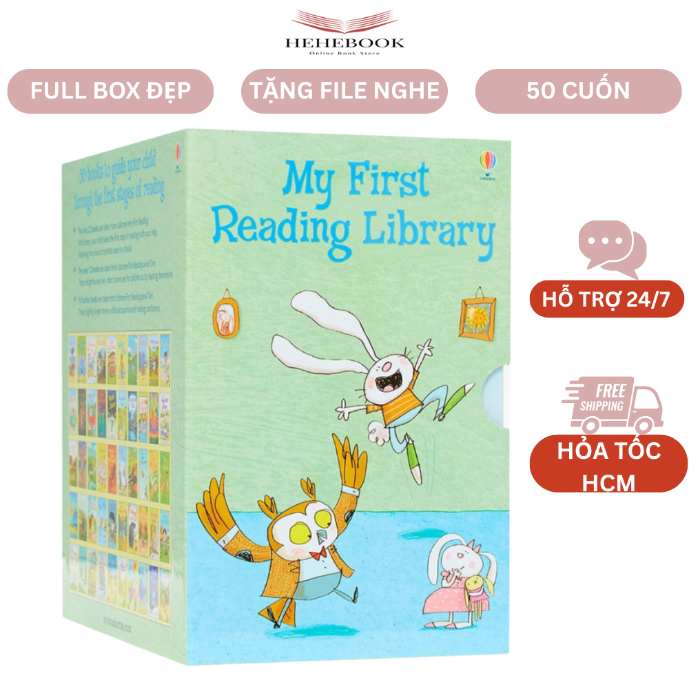 Sách - USBORNE MY FIRST READING LIBRARY (BỘ XANH) KÈM AUDIO full hộp cứng đẹp, Usborne xanh tặng mp3