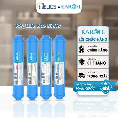 Combo 4 Lõi Chức Năng Karofi Chính Hãng – T33 Mineral Far Nano Thay Thế Máy Lọc Nước RO