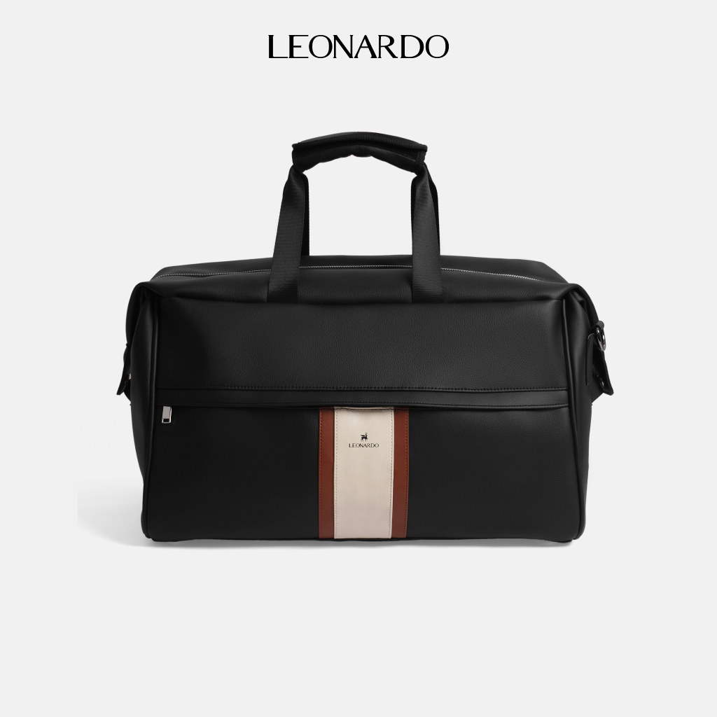 Túi Da Du Lịch Frankie Leonardo Da Microfiber Cao Cấp Có Ngăn Để Giày Riêng Thiết Kế Đa Năng