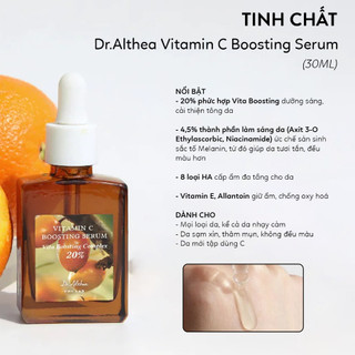 (Hàng công ty) Tinh Chất Sáng Da, Mờ Thâm Dr.Althea Vitamin C 63% Boosting Serum 30ml