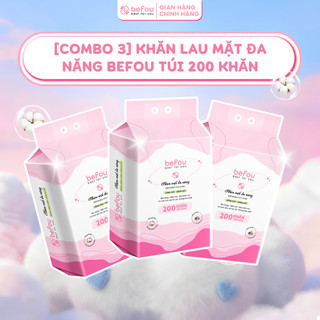 [COMBO 3] Khăn Lau Mặt Đa Năng Befou Best For You Disposable Face Towel 200 Khăn