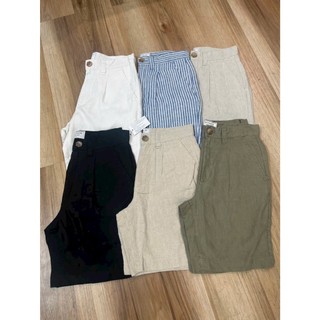 Quần Short Đũi Linen Pleat Cotton-On Hàng Chính Hãng Dư Xịn Vải Đũi Thoáng Mát Thích Hợp Mặc Hè Có Bigsize (100% Linen)