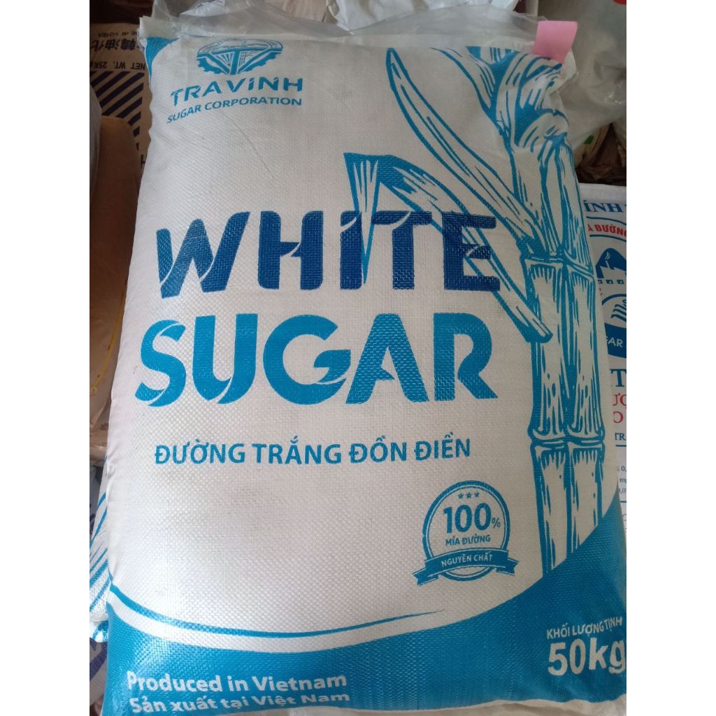 [Bao 50kg] Đường Trắng Đồn Điền Trà Vinh - Đường Cát Trắng Nguyên Bao Cho Pha Chế Làm Bánh