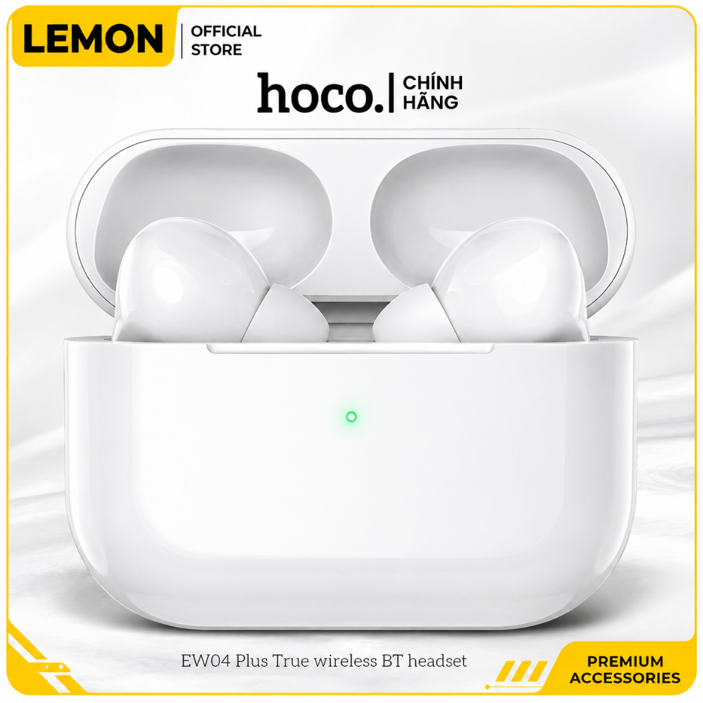 Tai Nghe Bluetooth Hoco EW04 Plus TWS 5.1 – Có Mic Đàm Thoại, Âm Thanh Rõ Nét Nghe Nhạc 4H, Đệm Tai 