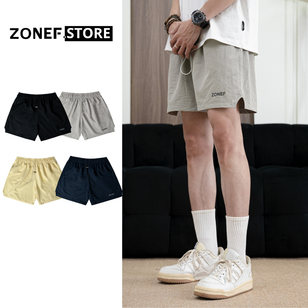 Quần Short Gió Nam Cạp Chun ZONEF STORE Chất Liệu Cotton Mềm Thoáng Mát, Quần Đùi Cạp Chun From Trên