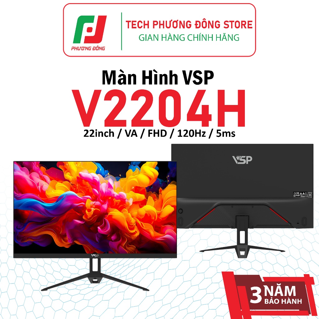 Màn Hình VSP V2204H 22inch VA FHD 120Hz 5ms | Chính Hãng | Bảo Hành 36 Tháng