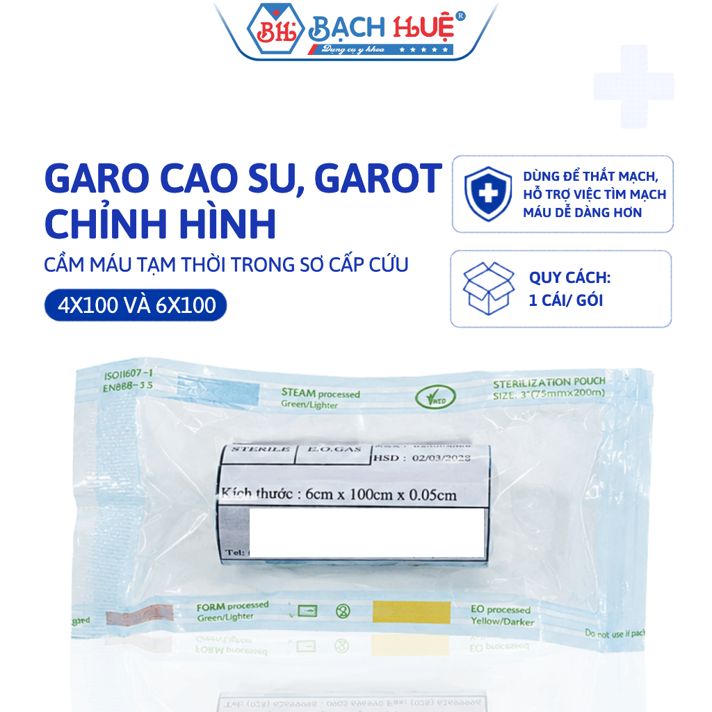 Dây Garot Cao Su Chỉnh Hình Y Tế Size 4x100 Và 6x100 – Dây Garo Cầm Máu Vô Trùng Siêu Đàn Hồi