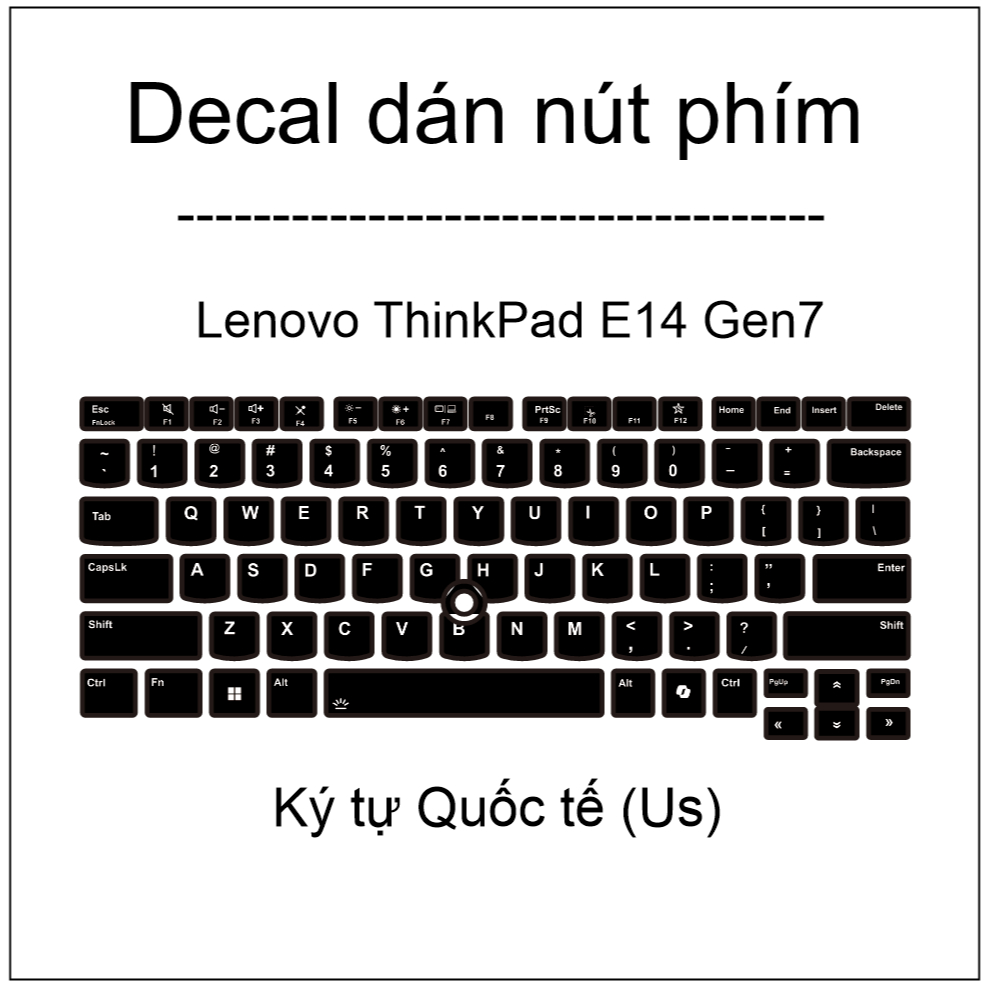 Decal dán nút phím cho máy Lenovo ThinkPad E14 Gen7 G7