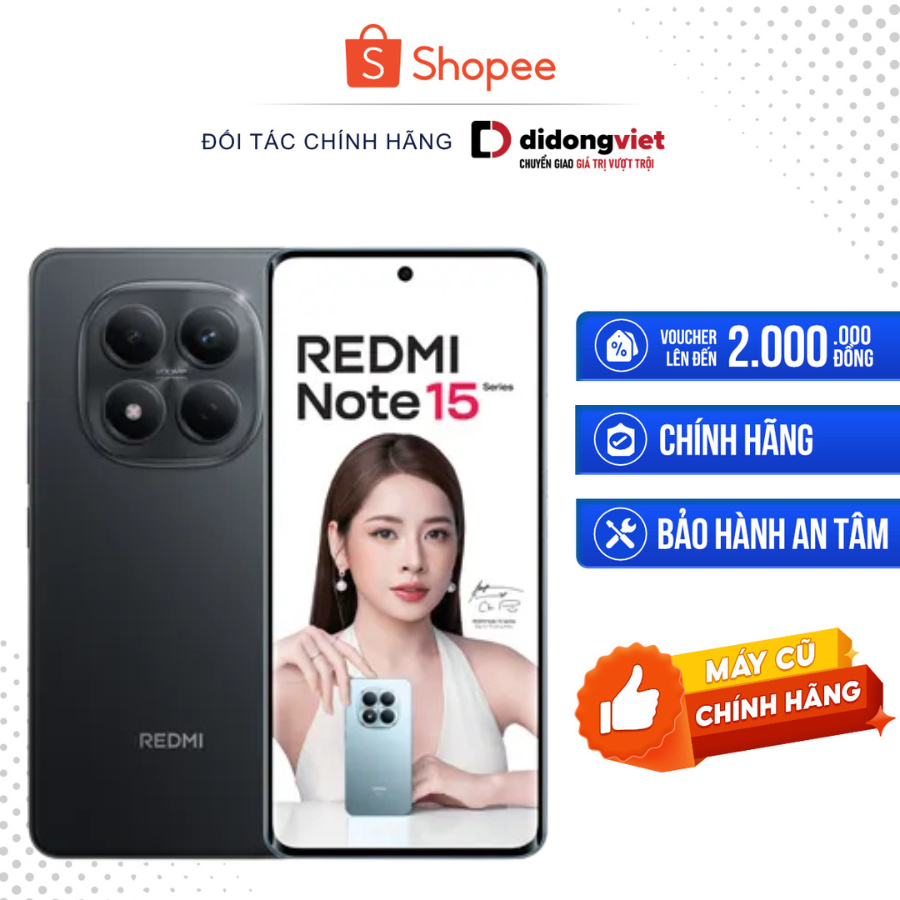 [Máy Cũ] Điện Thoại Xiaomi Redmi Note 15 Pro 12GB | 256GB - Kháng Nước IP65, 6.67" - Hàng Chính Hãng