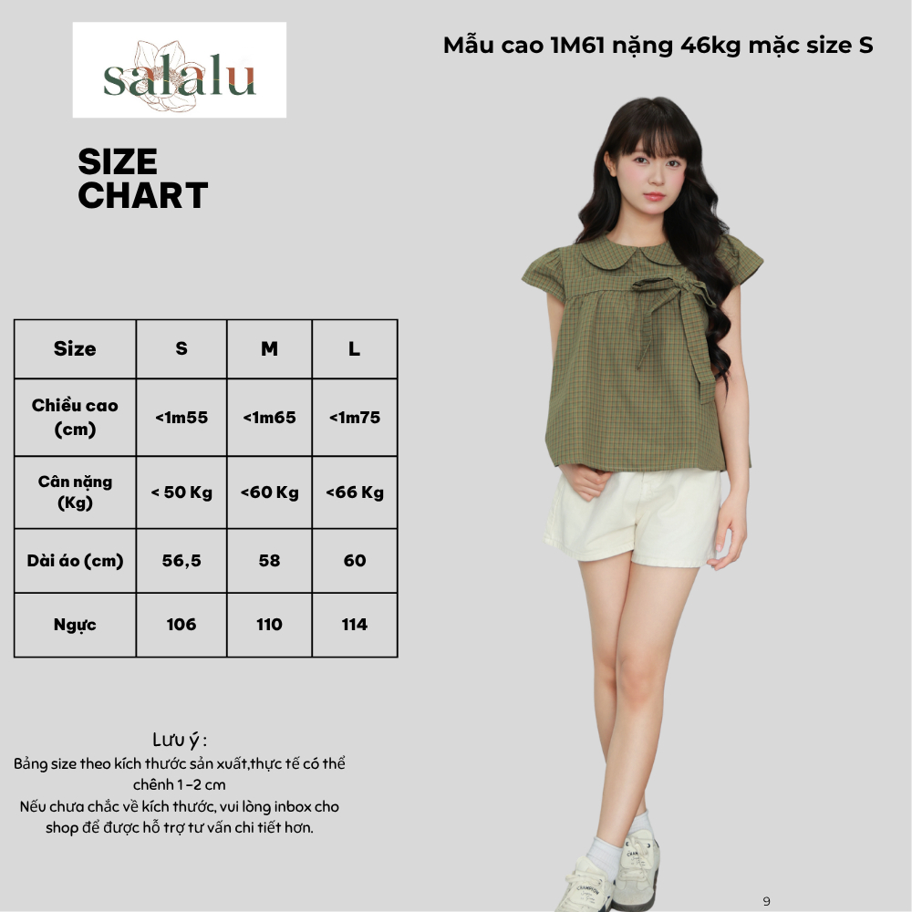 BT 049 Áo babydoll cổ sen cài nơ trước ngực siêu dễ thương | BigBuy360 - bigbuy360.vn