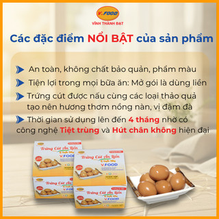 Trứng cút ăn liền V.Food hộp 30 quả món ăn liền giàu dinh dưỡng