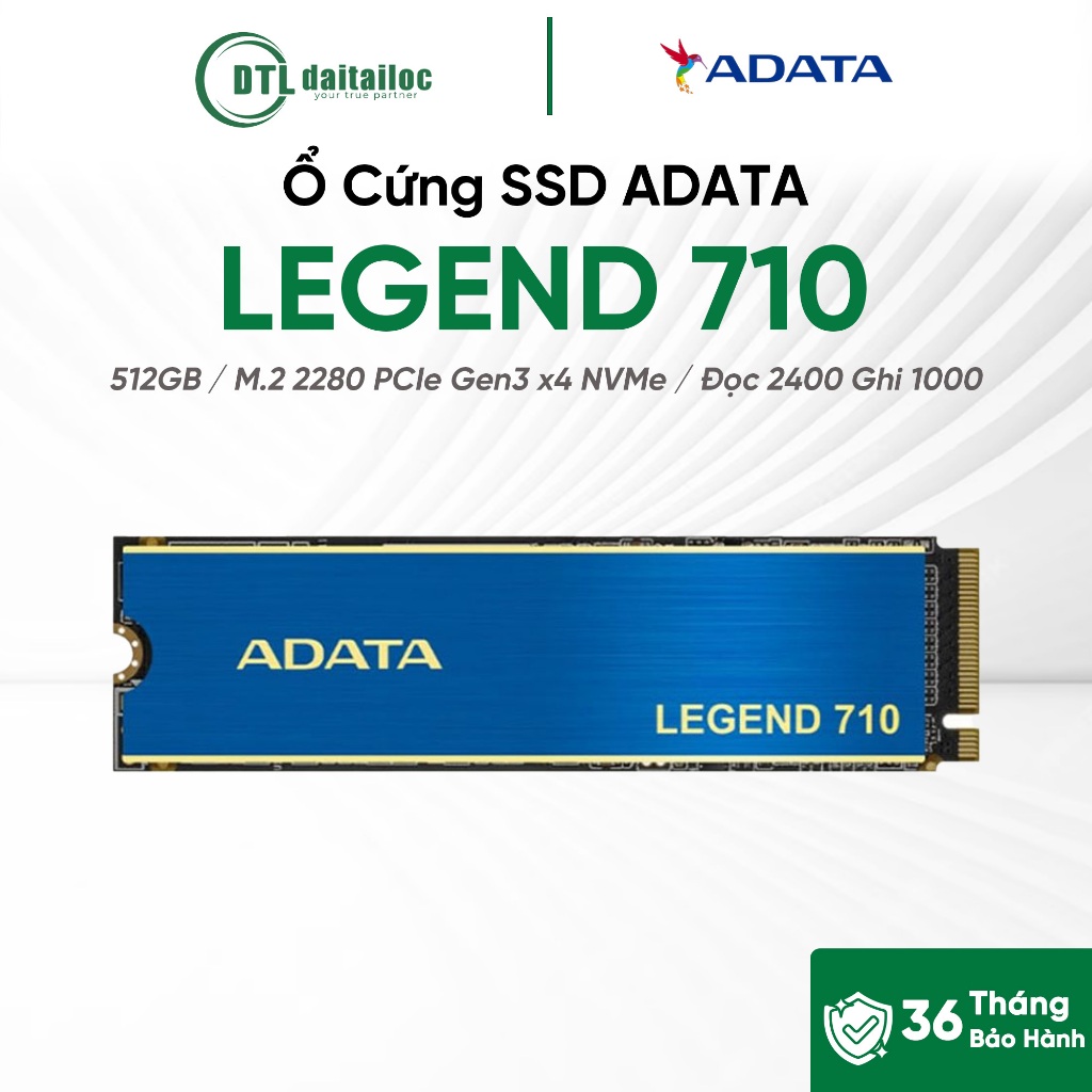 Ổ Cứng SSD Adata LEGEND 710 512GB 1TB M.2 NVMe Gen3X4 | Chính Hãng | Bảo Hành 36 Tháng