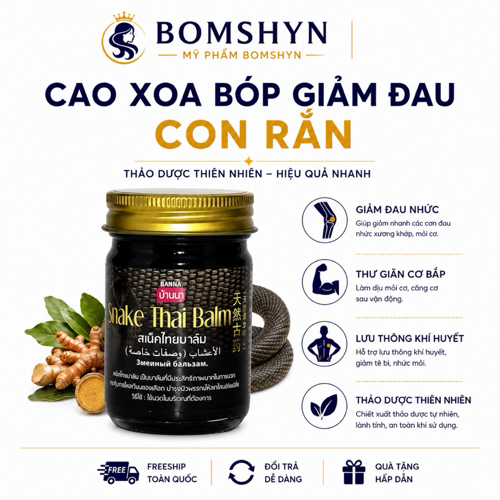 Combo 12 chai dầu cù là xoa bóp con rắn thái lan