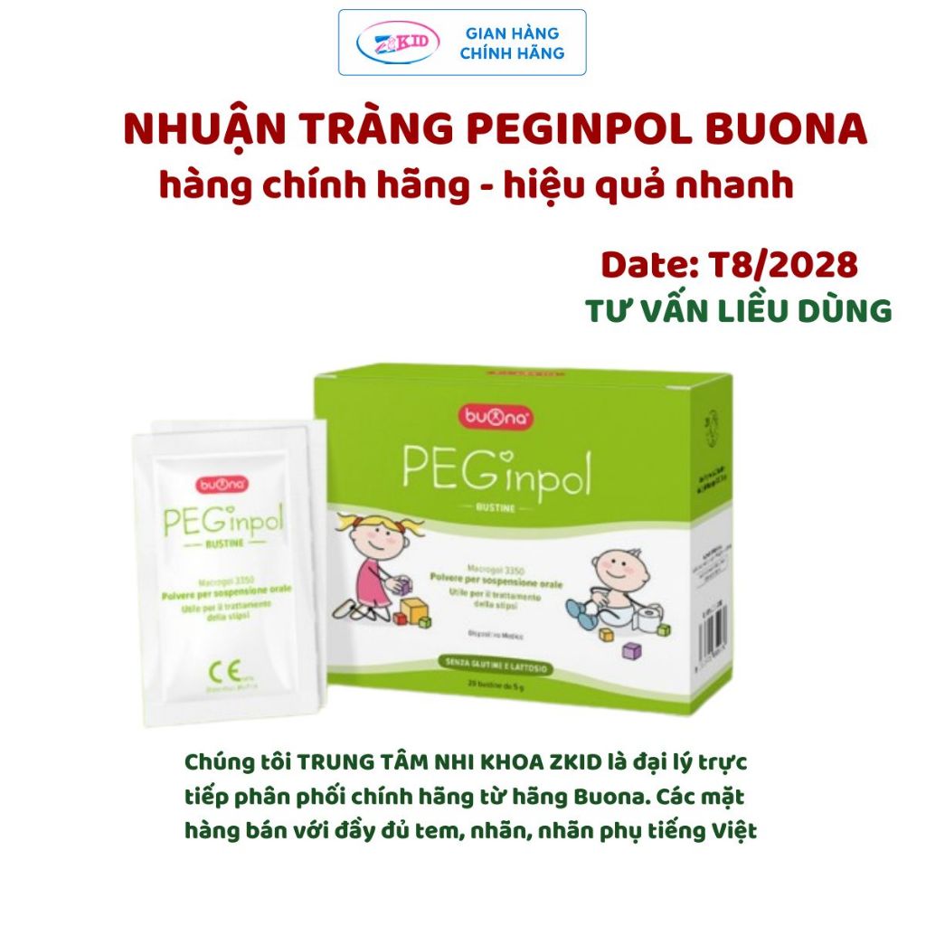 Buona Peginpol Macrogol 3350 - Hỗ Trợ Táo Bón Cấp Và Mãn Tính Cho Trẻ Em